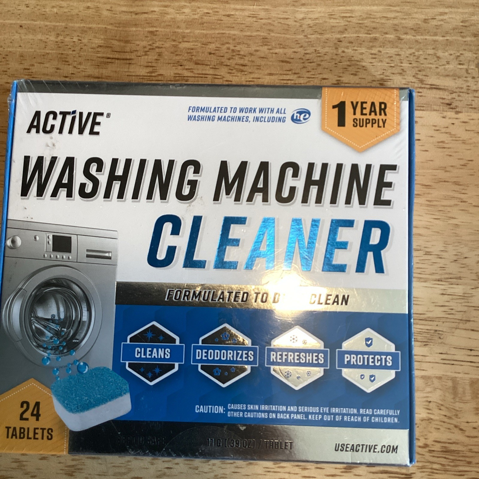 Active Washing Machine Cleaner, One Year Supply, 24 Tablets New Sealed