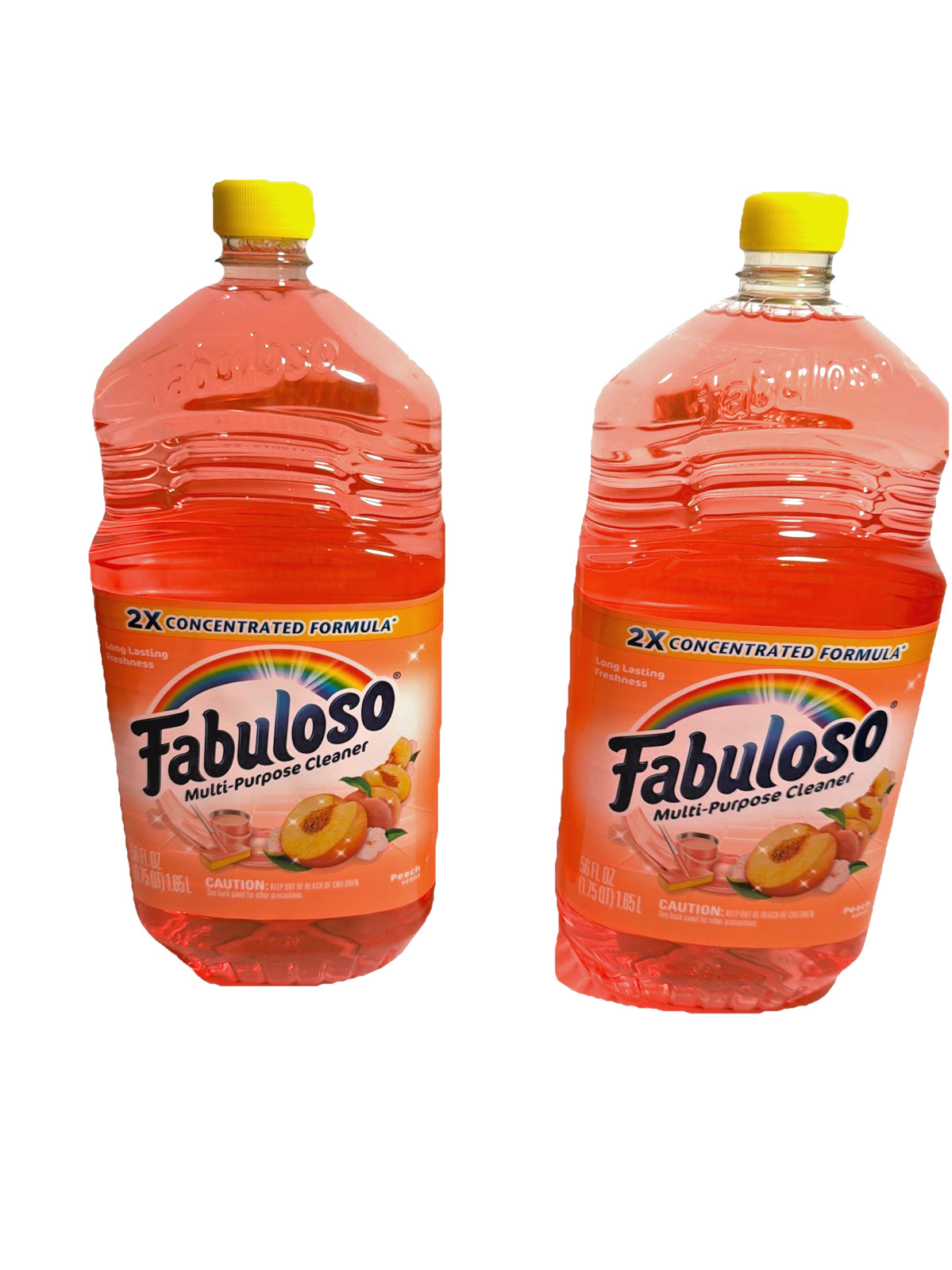 (2 PACK) Fabuloso All Purpose Floor Surface Cleaner, Peach Scent, 56 fl oz 10% D