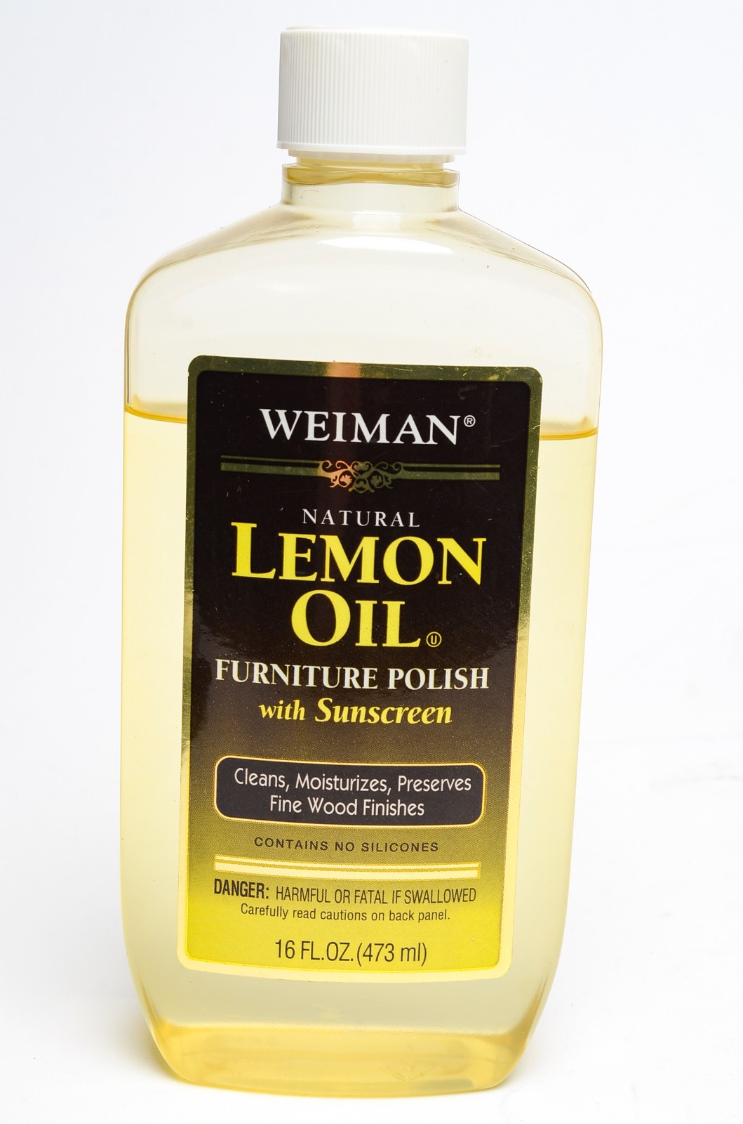 Weiman Lemon Oil Furniture Polish 16oz ~70% Full Wood Care UV Protection