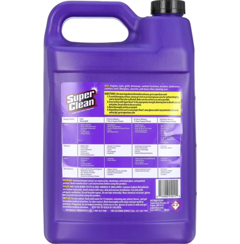 (4 Pack) Super Clean Tough Task Cleaner-Degreaser – 1 Gallon | 128 Fluid Ounces