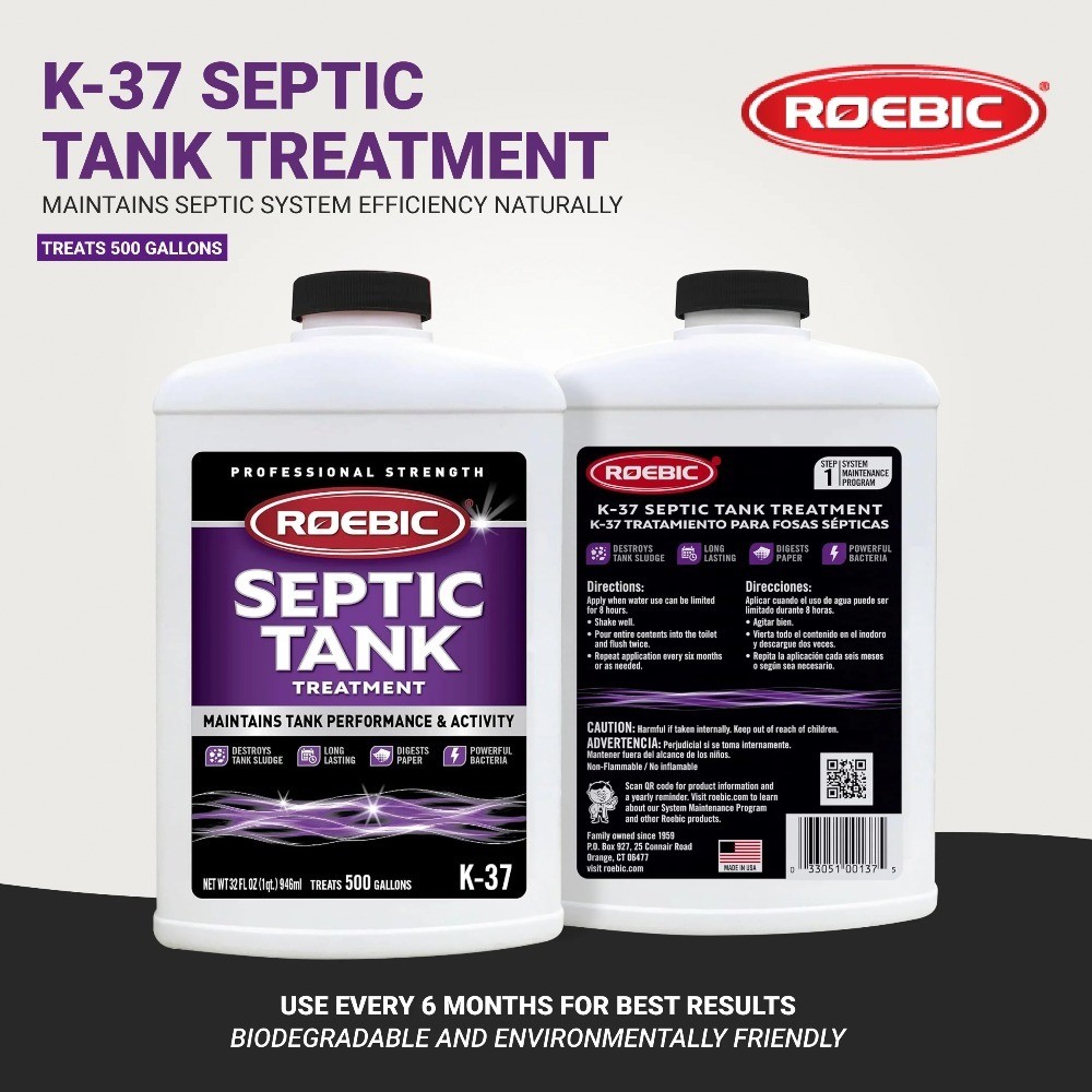 Liquid Septic Tank Treatment Enzymes Drain Clog Remover Safe for Toilet Pipes