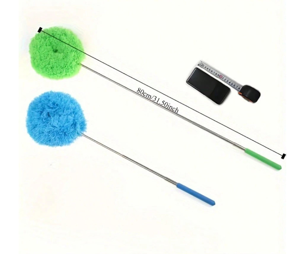 1pc Microfiber Ceiling Fan Duster – Reusable w/ 32in Adjustable Extension Pole