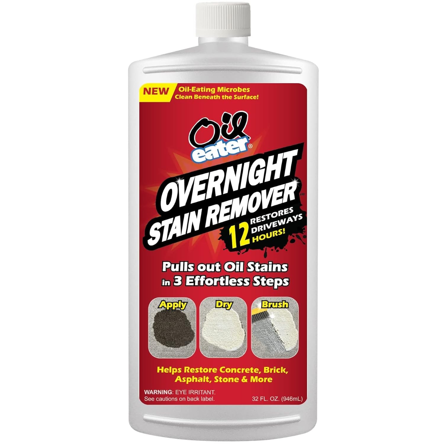 Oil Stain Remover for Concrete Driveway Pavers Overnight Stain Remover