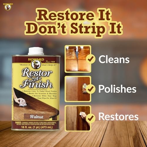 Howard Products RF1016 RF3016 Restor-A-Finish, 16 oz, Neutral