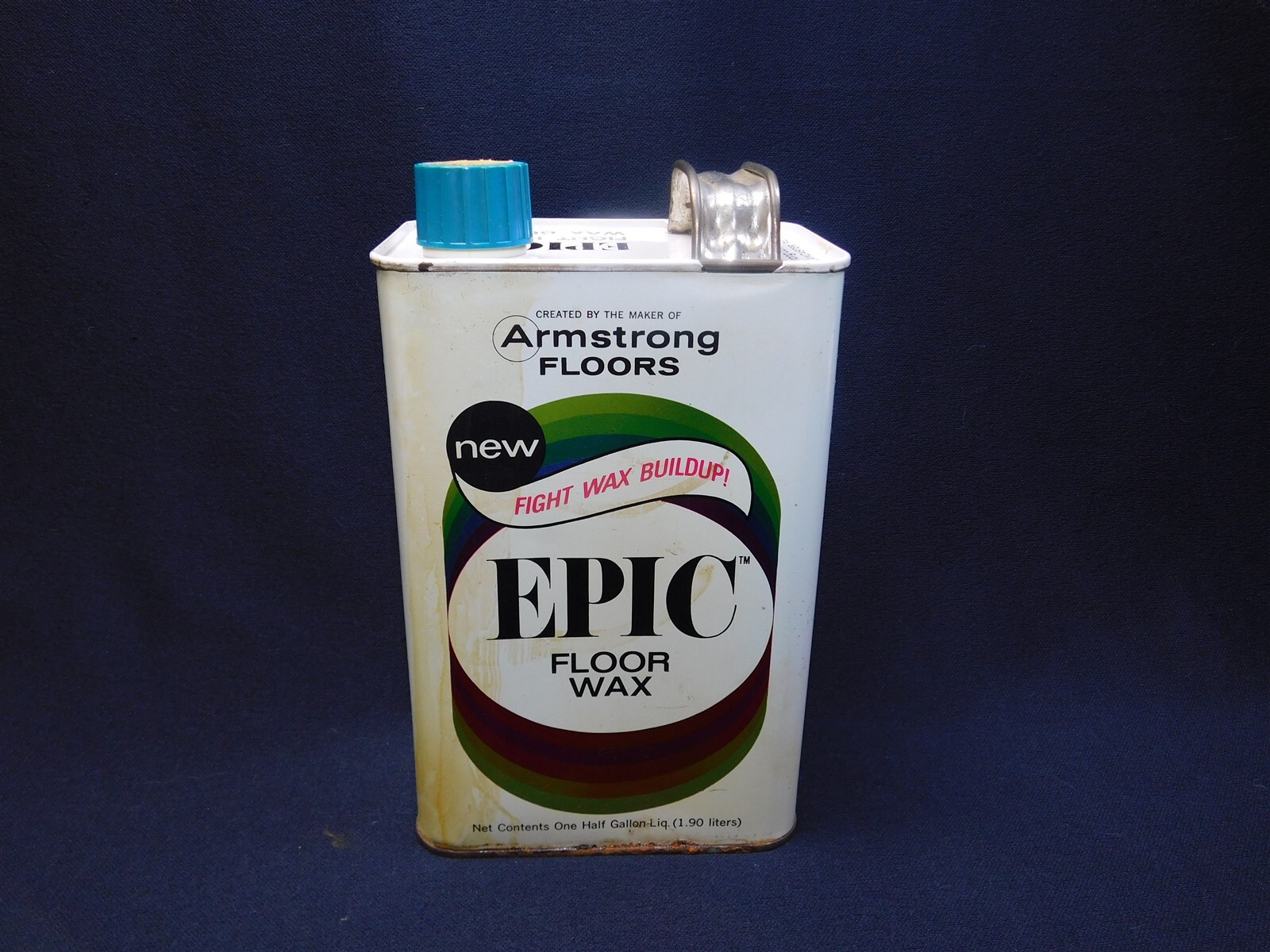 Vintage EPIC By Armstrong Self Polishing Floor Wax One Half Gallon Can Full Prop