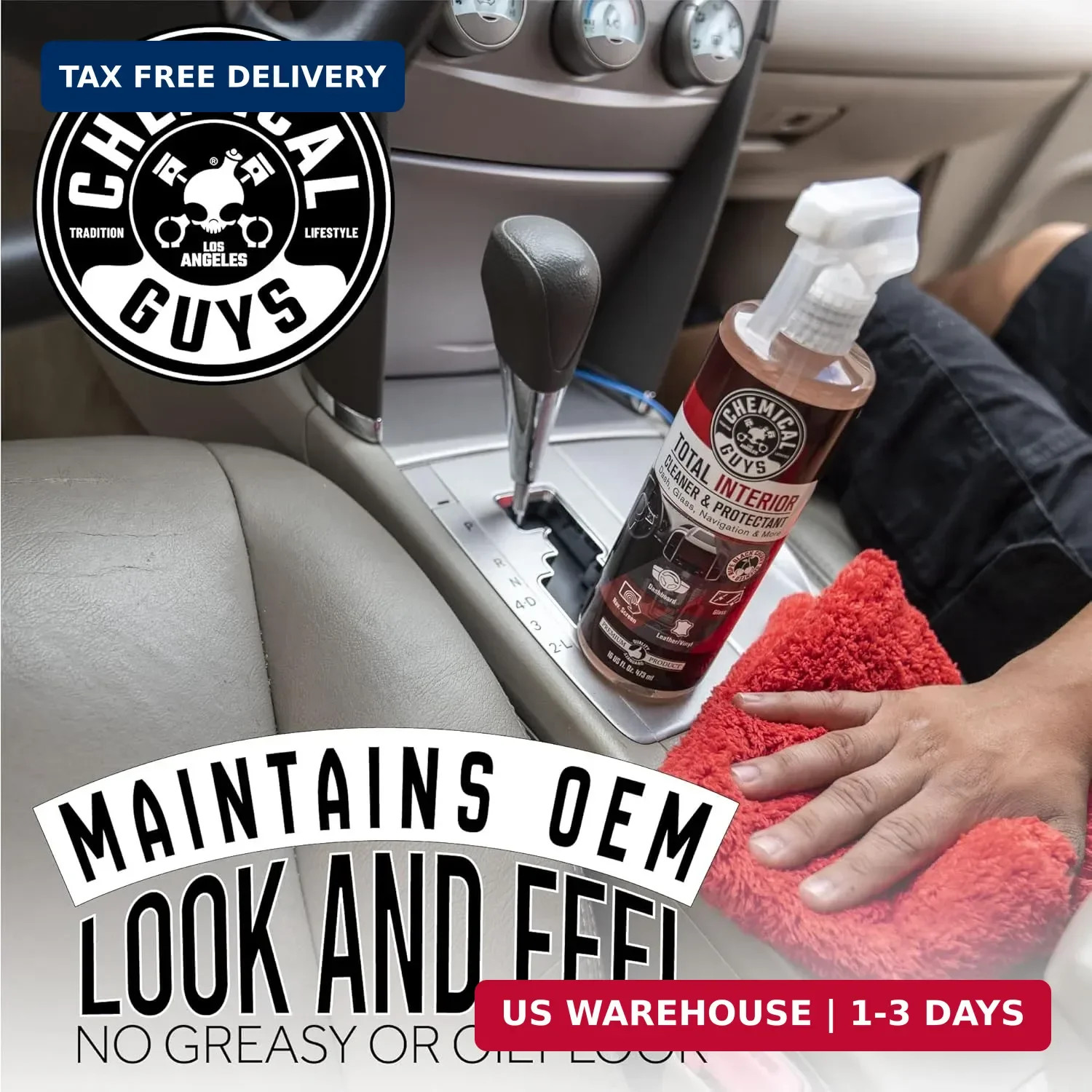 Chemical Guys Total Interior Cleaner & Protectant 2 Pack 16 oz Each Black Cherry