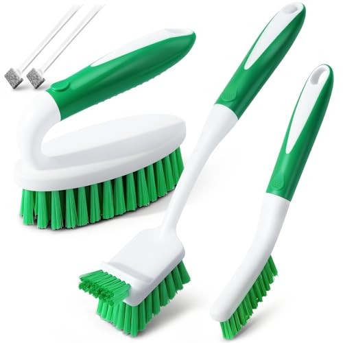 Holikme Deep Cleaning Brush Set, 5 Brushes for Kitchen, Bathroom, Tile, Grout