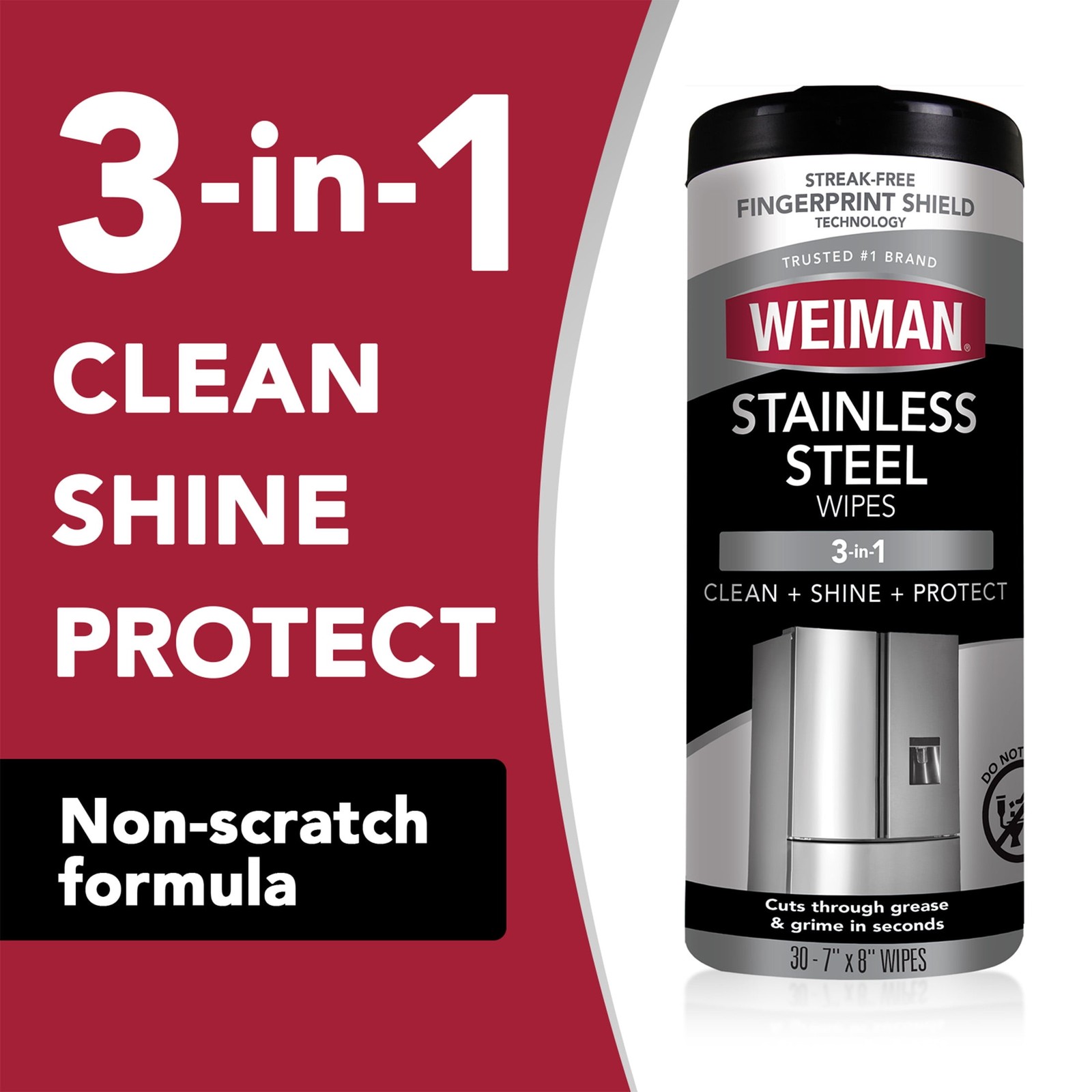 (2 pack)Stainless Steel Appliance Cleaning Wipes, Streak-Free Shine, 30 Count