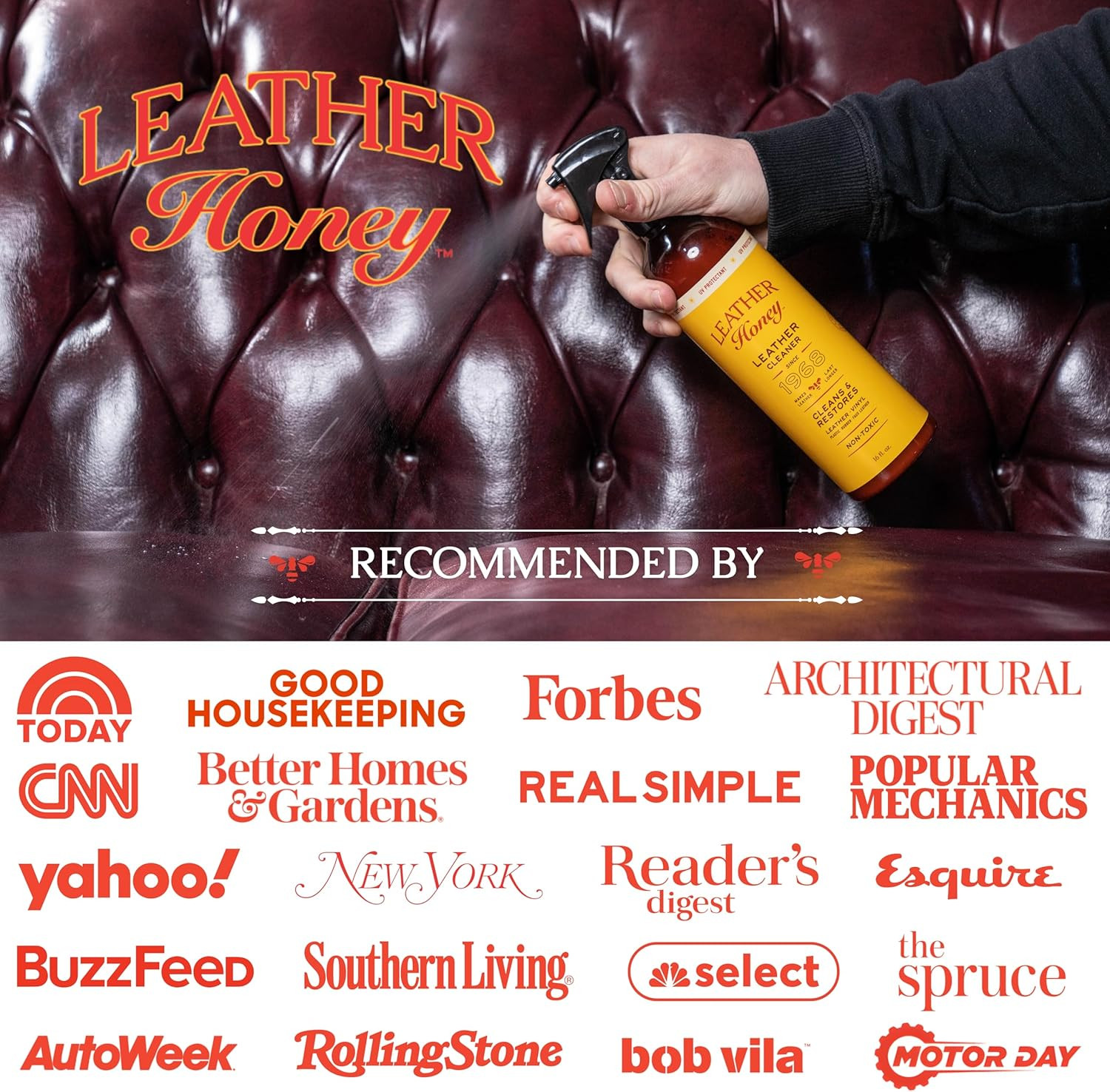 Leather Cleaner Spray: UV Protectant, Non-Toxic & Made in the USA since 1968. C