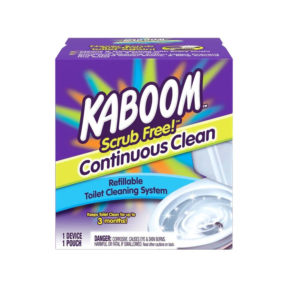 Kaboom Toilet Bowl Cleaner Kit Scrub Free Continuous Clean Toilet Cleaning