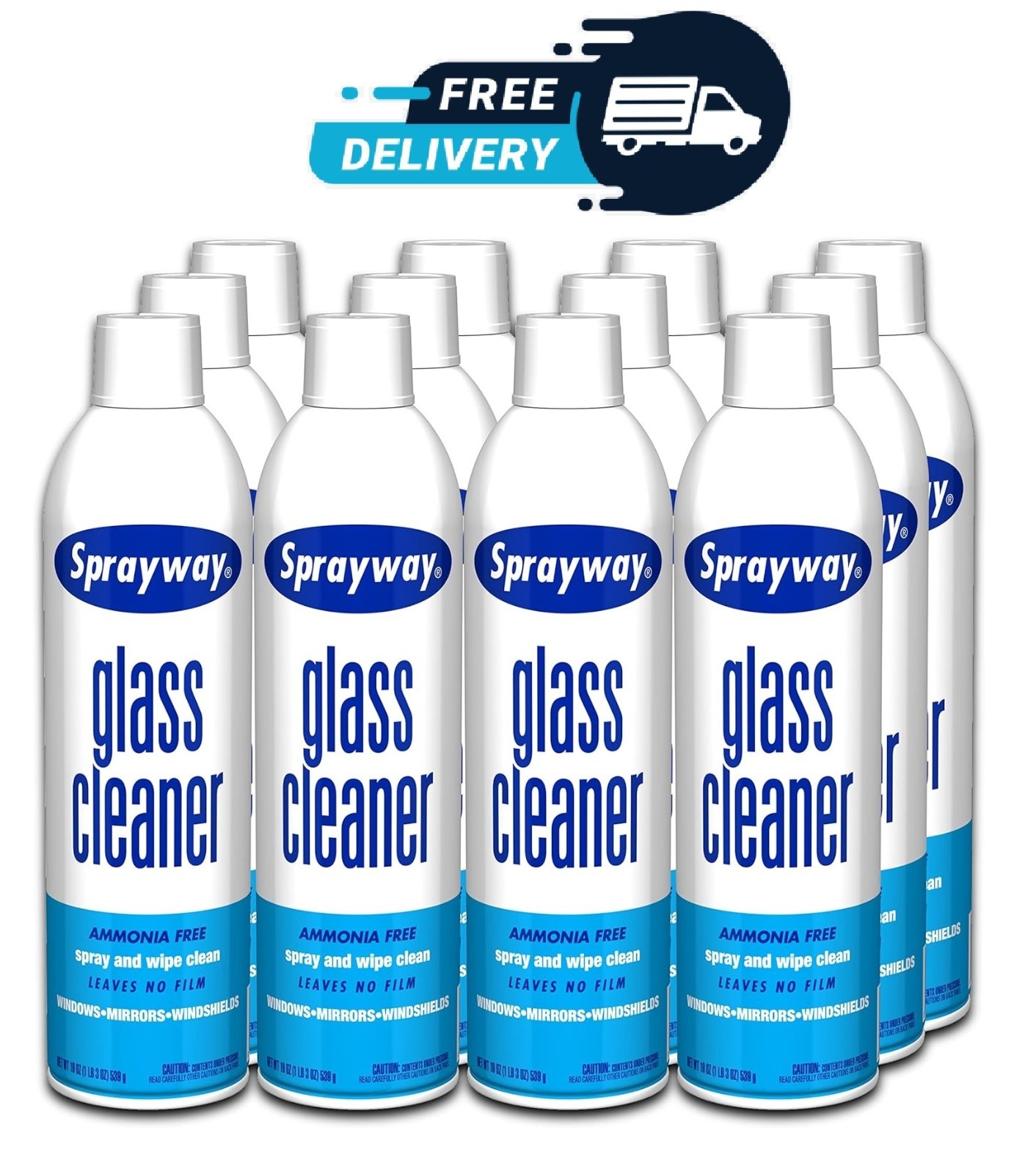 12 Pack Sprayway Glass Cleaner, 19oz FREE SHIPPING