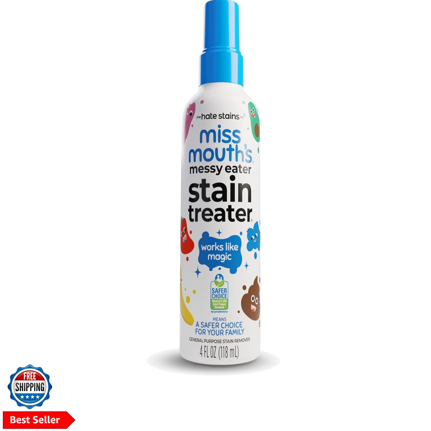 Messy Eater Stain Treater Spray – 4oz Stain Remover – Newborn & Baby Essentia…