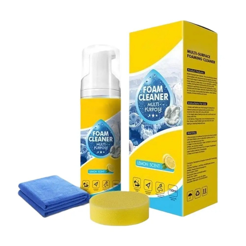 4-in-1 Multi-Enzyme Foam Cleaner, All-Purpose Spray 5oz with Sponge & Towel USA