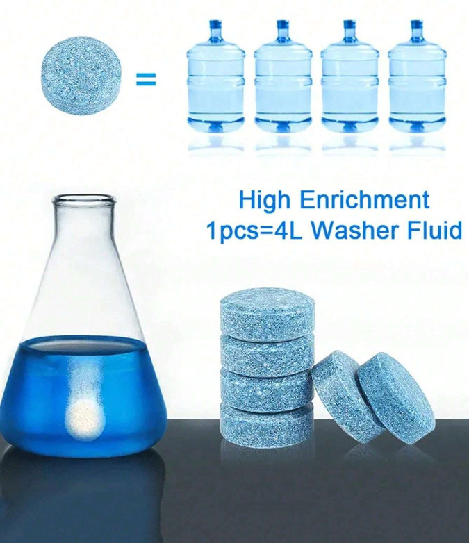 20pcs Automotive Windshield Cleaning Sheets, Concentrated Multi-Functional Fluid