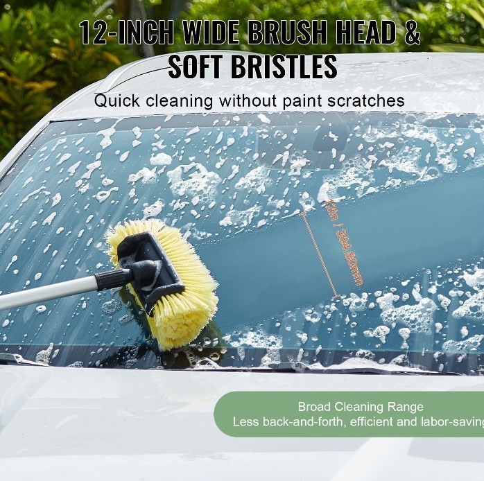 soft bristle car wash brush head-gentle tool,Compatible with most standard poles