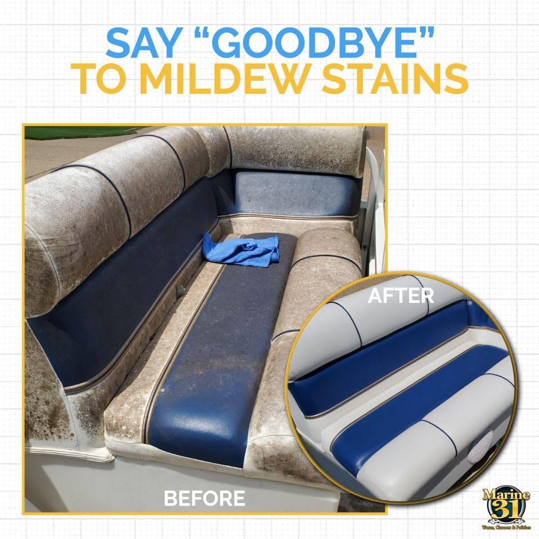Marine 31 Mildew Stain Remover & Cleaner | Effective for Boats, Home, Patio, & B