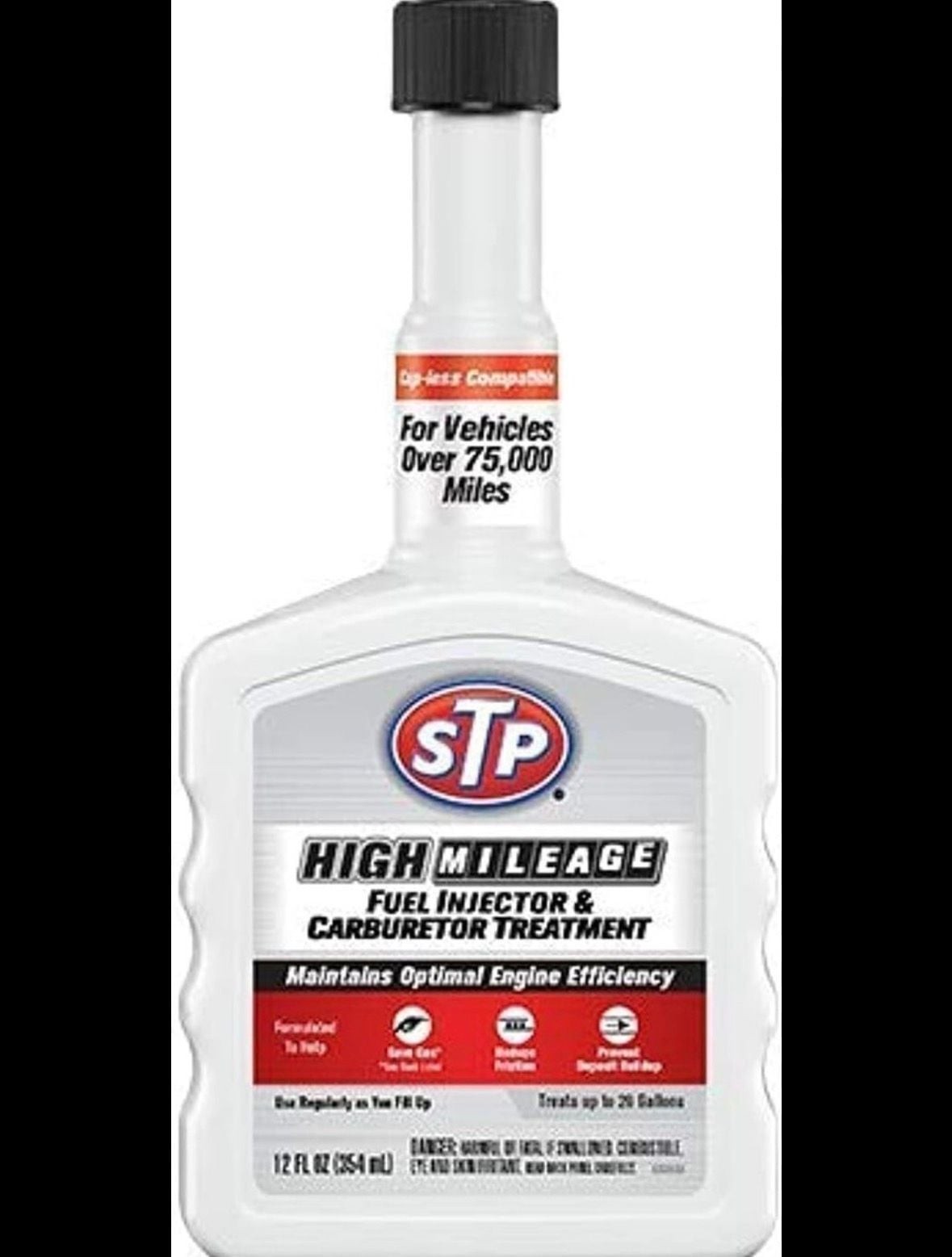 STP High Mileage Fuel Injector & Carburetor Treatment, 12 FL OZ