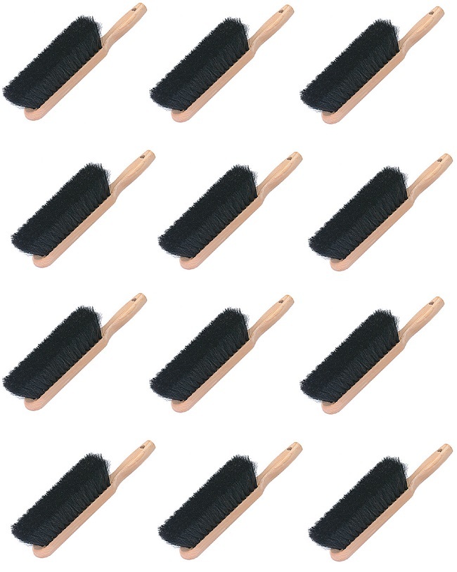 Harper H454 14″ Wood Natural Synthetic Blend Horsehair Counter Brush – 12 Pack