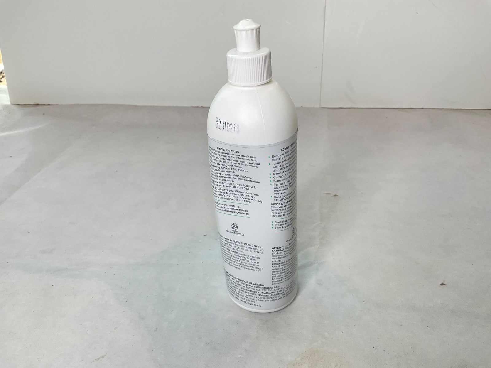 Norwex Rinse Aid Plus – 355mL 12oz – New Bottle! dishwasher rinse aid