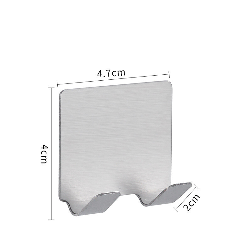 1Pc Stainless Steel Shower Squeegee for Car with 1 Adhesive Hook Silver Bathroom