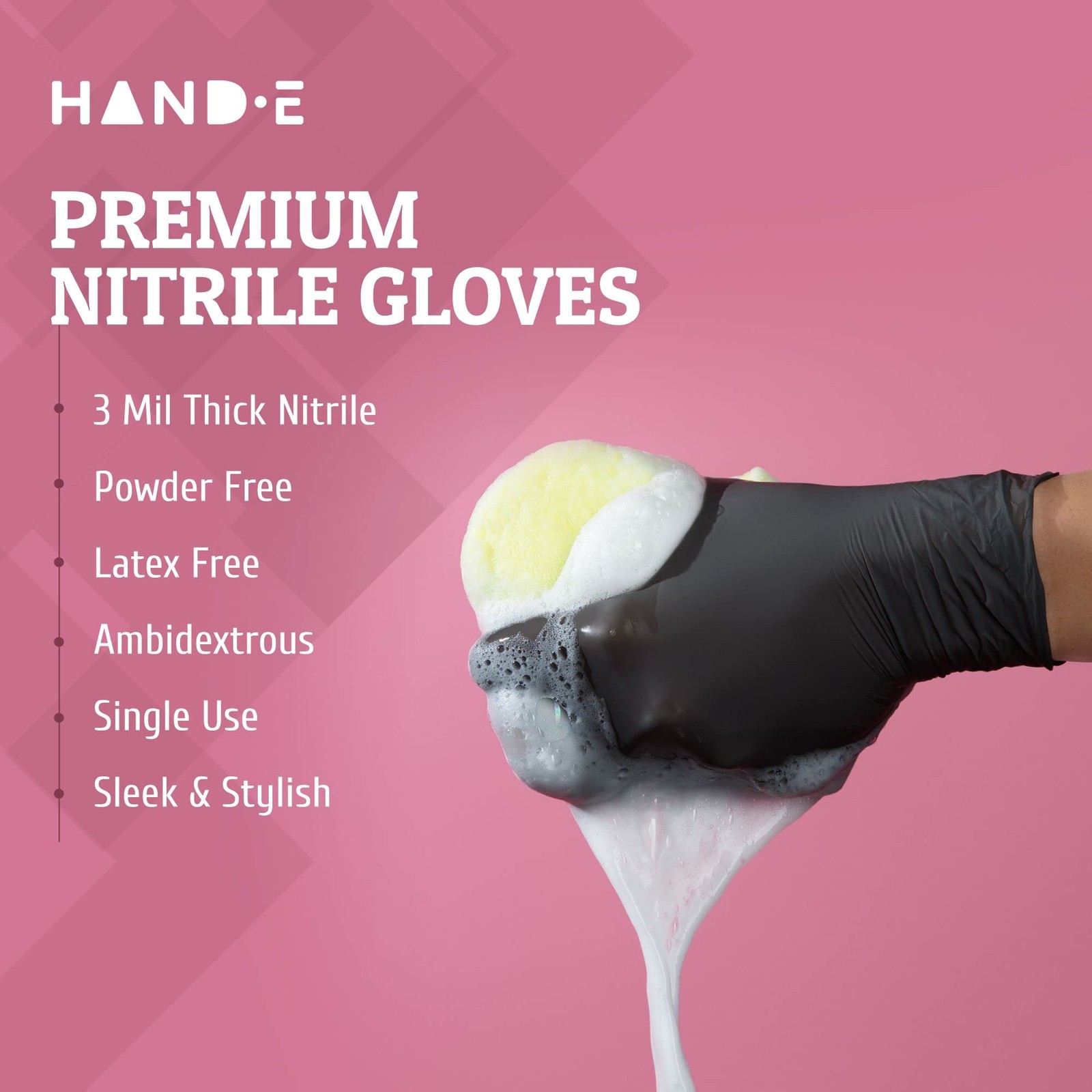 Black Nitrile Gloves Disposable, 100 Ct, 3 Mil, Food Safe, Medium,