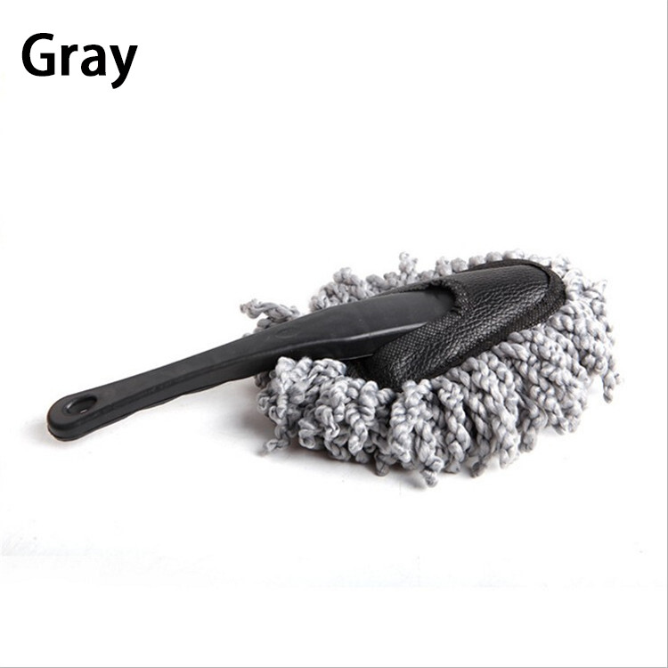 1Pc Car Dash Duster Brush Car Cleaning Home Kitchen C Super Soft Microfiber Gray