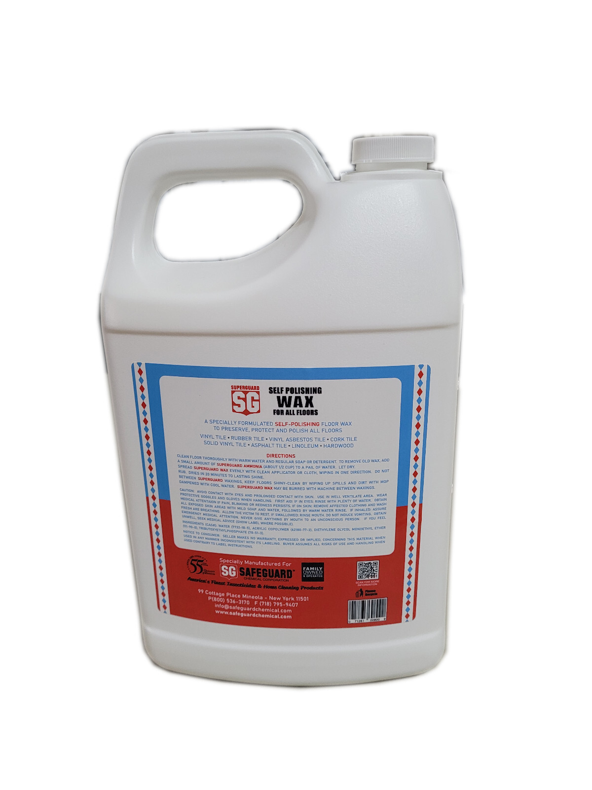 Safeguard 128 OZ Fluid Ounce Industrial Strength Self Polishing Floor Wax