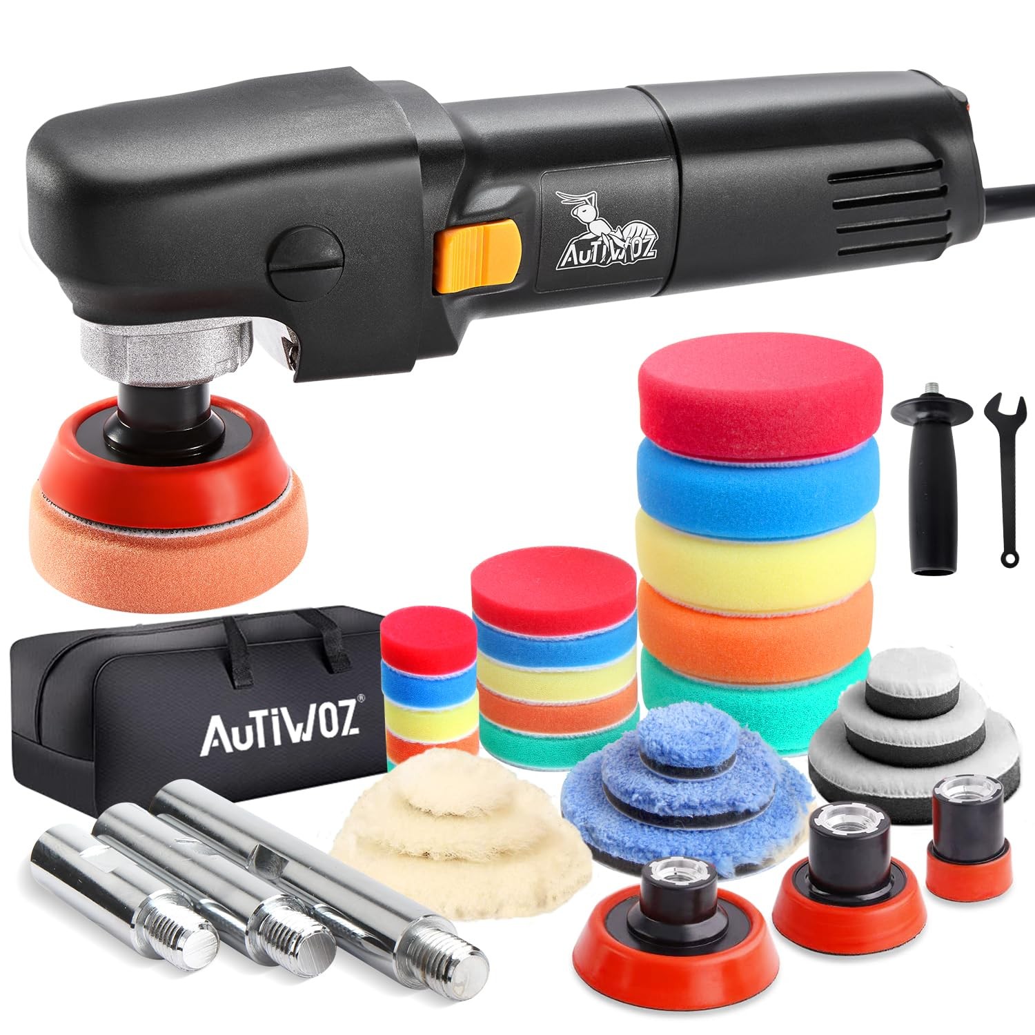 Mini Buffer Polisher, Car Polisher Waxer, 600W Rotary Polisher Machine with 3…