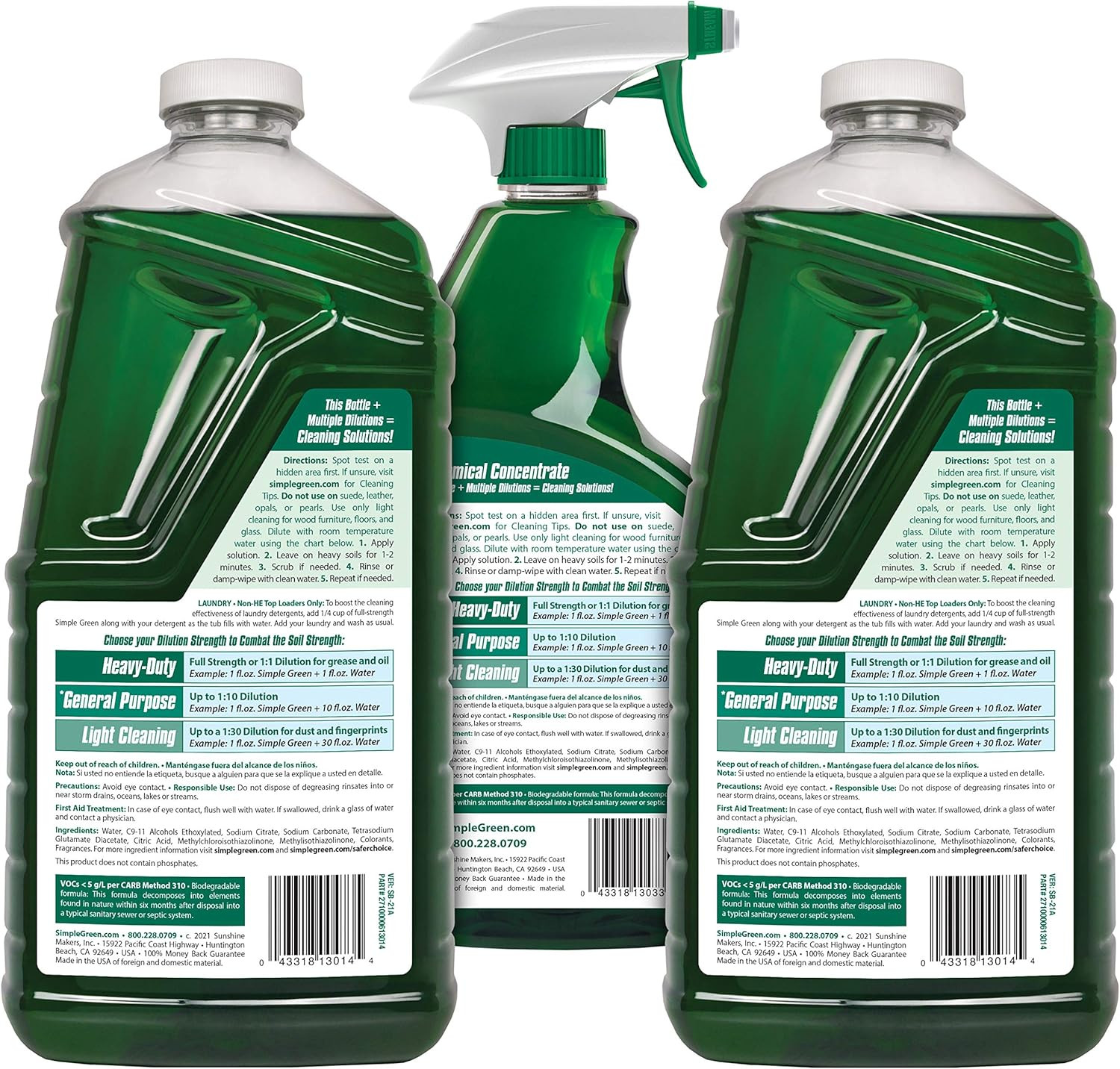 All-Purpose Cleaner Spray and Refill, Green, 3 Piece Set, Original, 1 Count