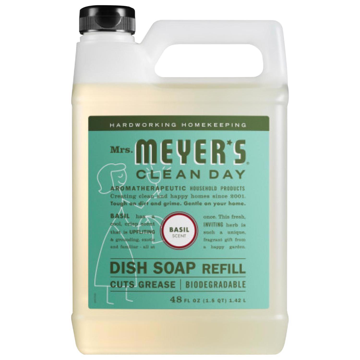 Mrs. Meyer’s Clean Day Basil Scent Liquid Dish Soap Refill 48 oz 1 pk