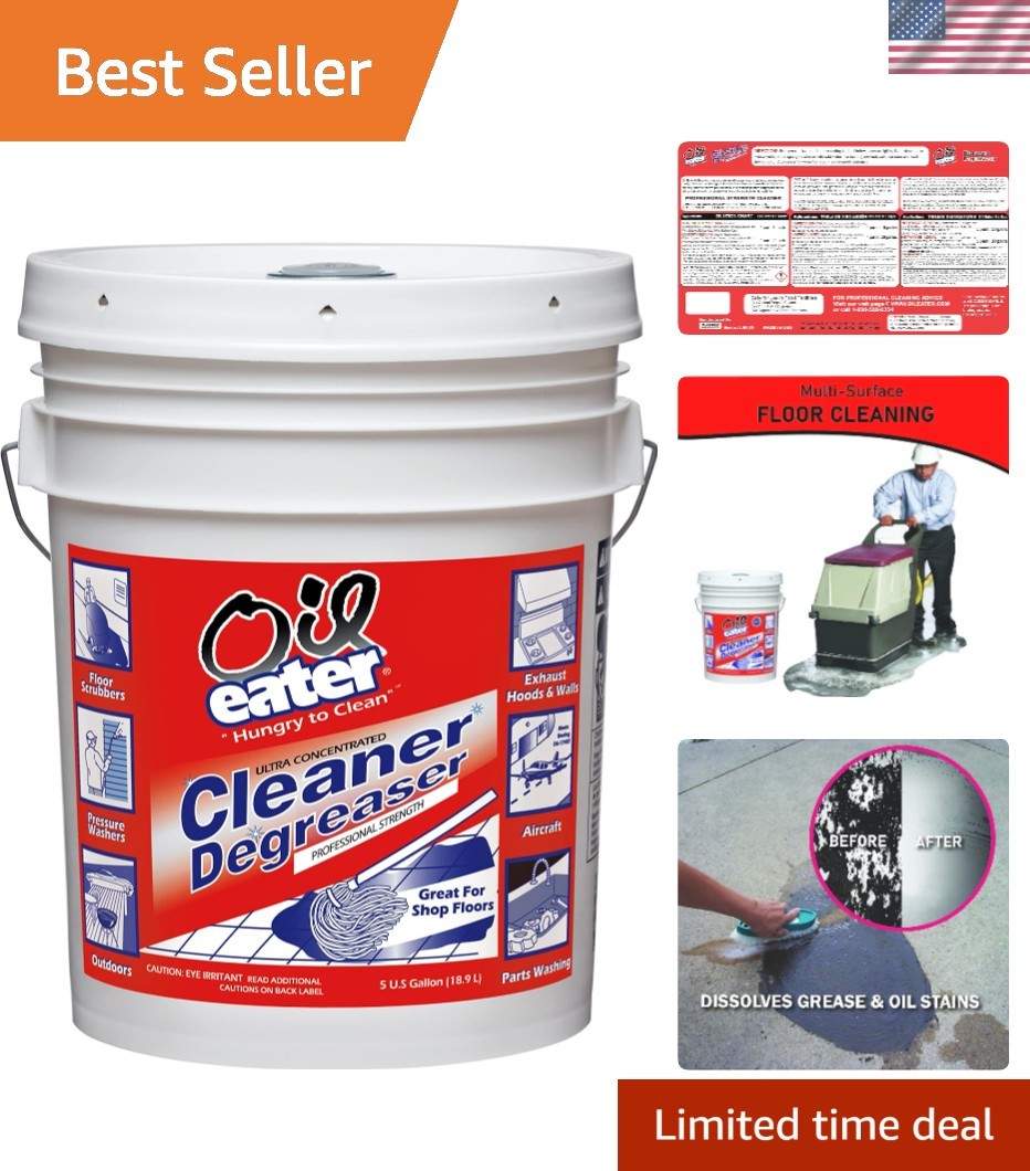 5 Gallon Cleaner/Degreaser, light yellow, 640 Fl Oz Pack of 1