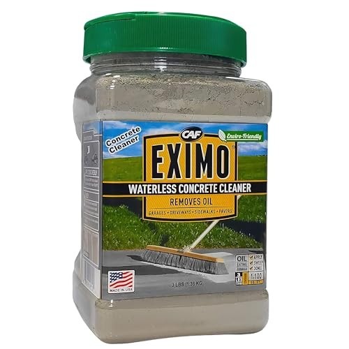 Waterless Concrete Cleaner & Oil Stain Remover for Driveways, Garages, Walkways