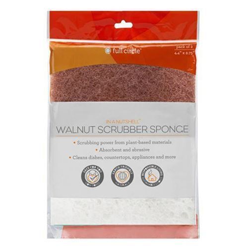 Walnut Scrubber Sponge 2 Count By Full Circle Home