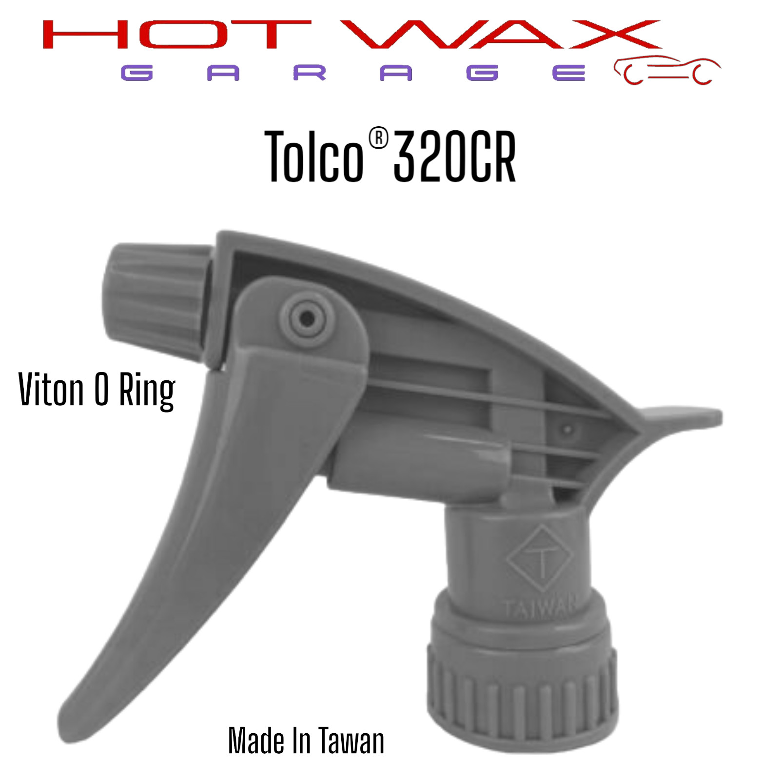Tolco® 320-CR Industrial Heavy Duty Chemical Resistant Trigger Sprayer Car