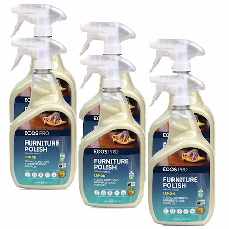 Ecos Pro Pl9731/6 Furniture Polish, 32 Oz, Pleasant