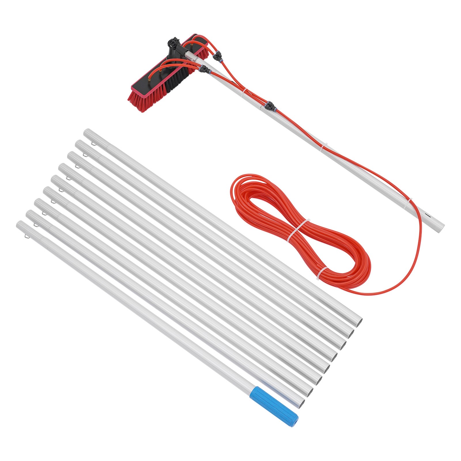 Telescopic Window Cleaning Pole 32.8ft With Water Fed Brush For Solar Panels
