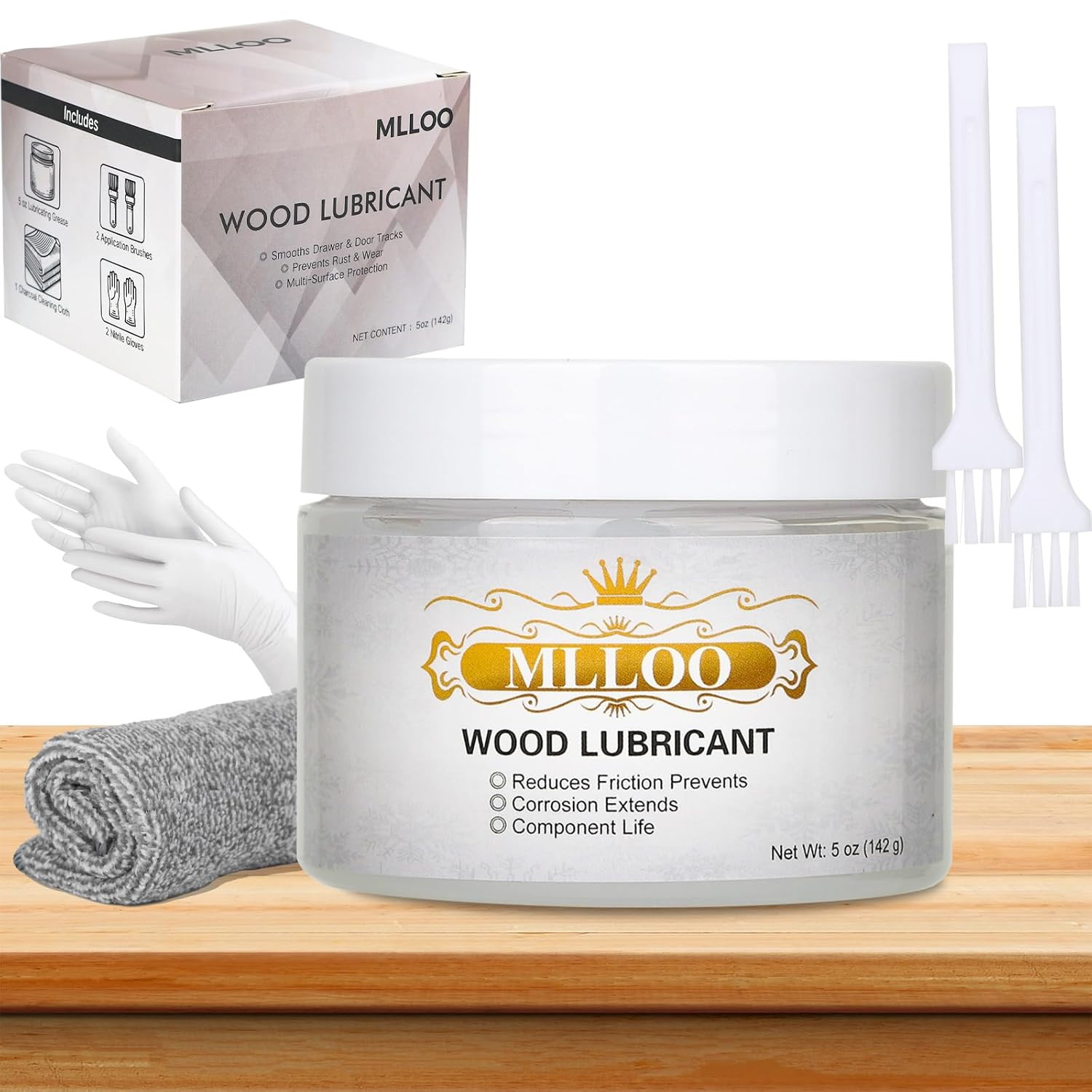 Wood Lubricant Multi-Purpose Paste Wax, 5Oz for Home, Restore & Maintain Wooden