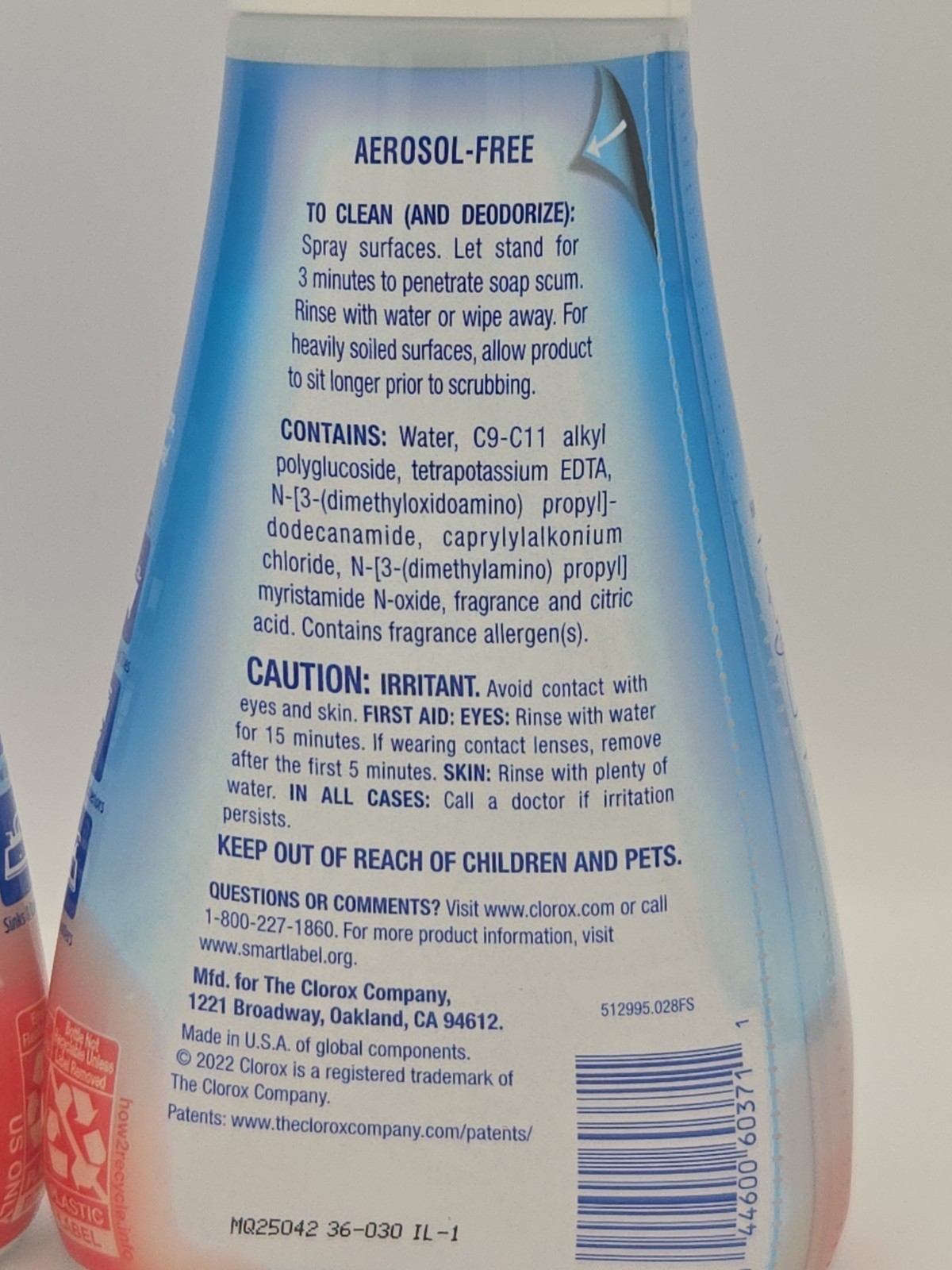 2 16oz Clorox Bathroom Ultra Foamer, Cleaner Spray Bottle Island Blossom Scent