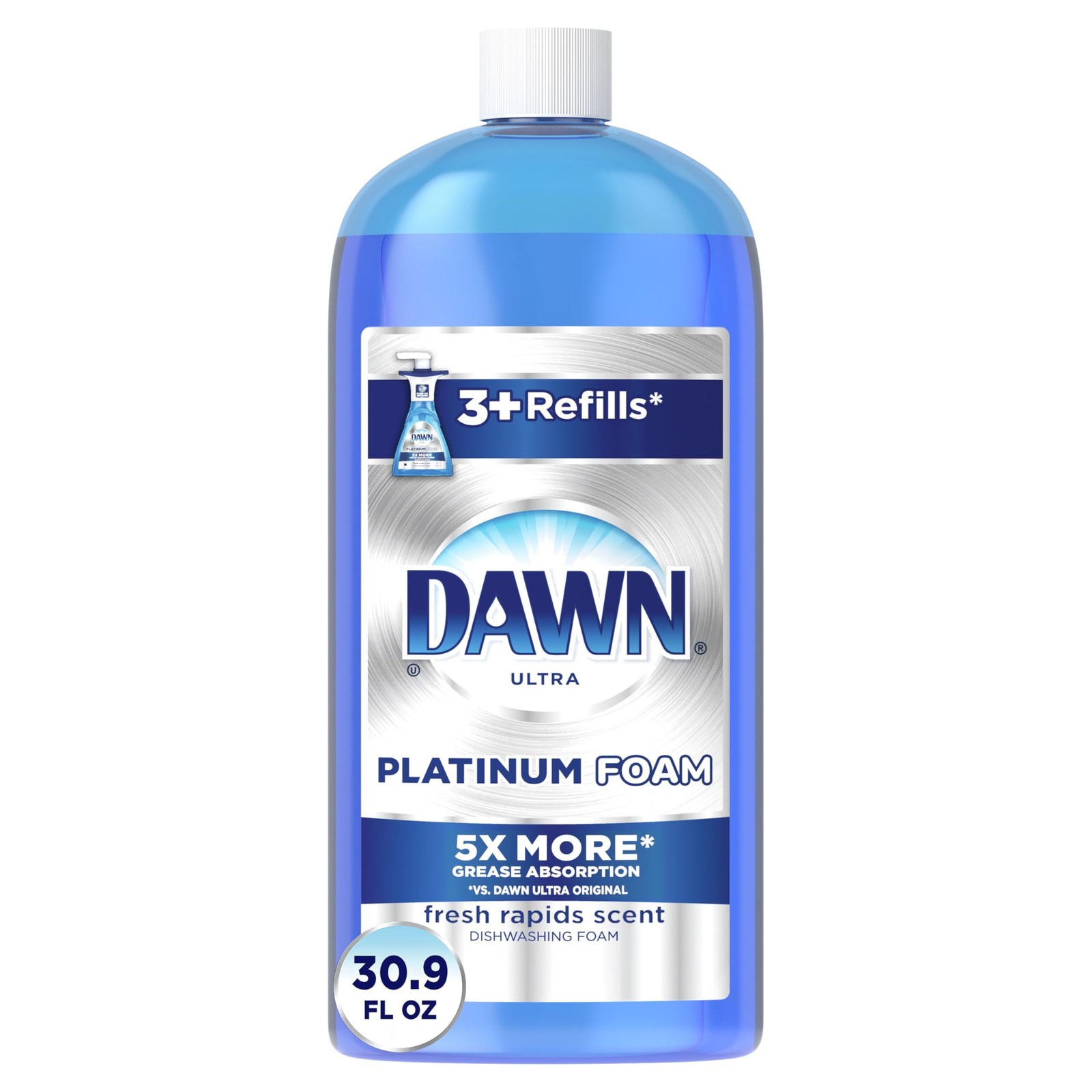 Direct Foam Dish Soap Refill, Fresh Rapids Scent, 30.9 fl oz, Pack of 6