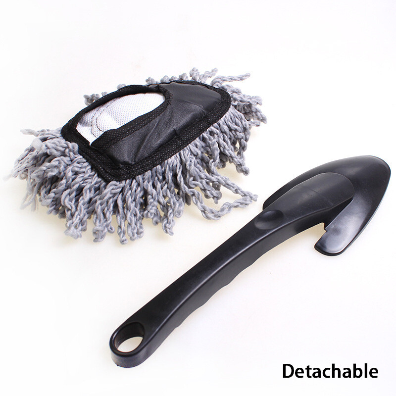 1Pc Car Dash Duster Brush Car Cleaning Home Kitchen C Super Soft Microfiber Gray