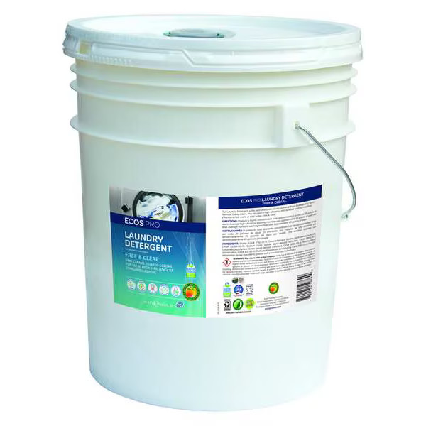 Laundry Detergent, High Efficiency HE, Liquid, Bucket, 5 Gal, 320 Loads,