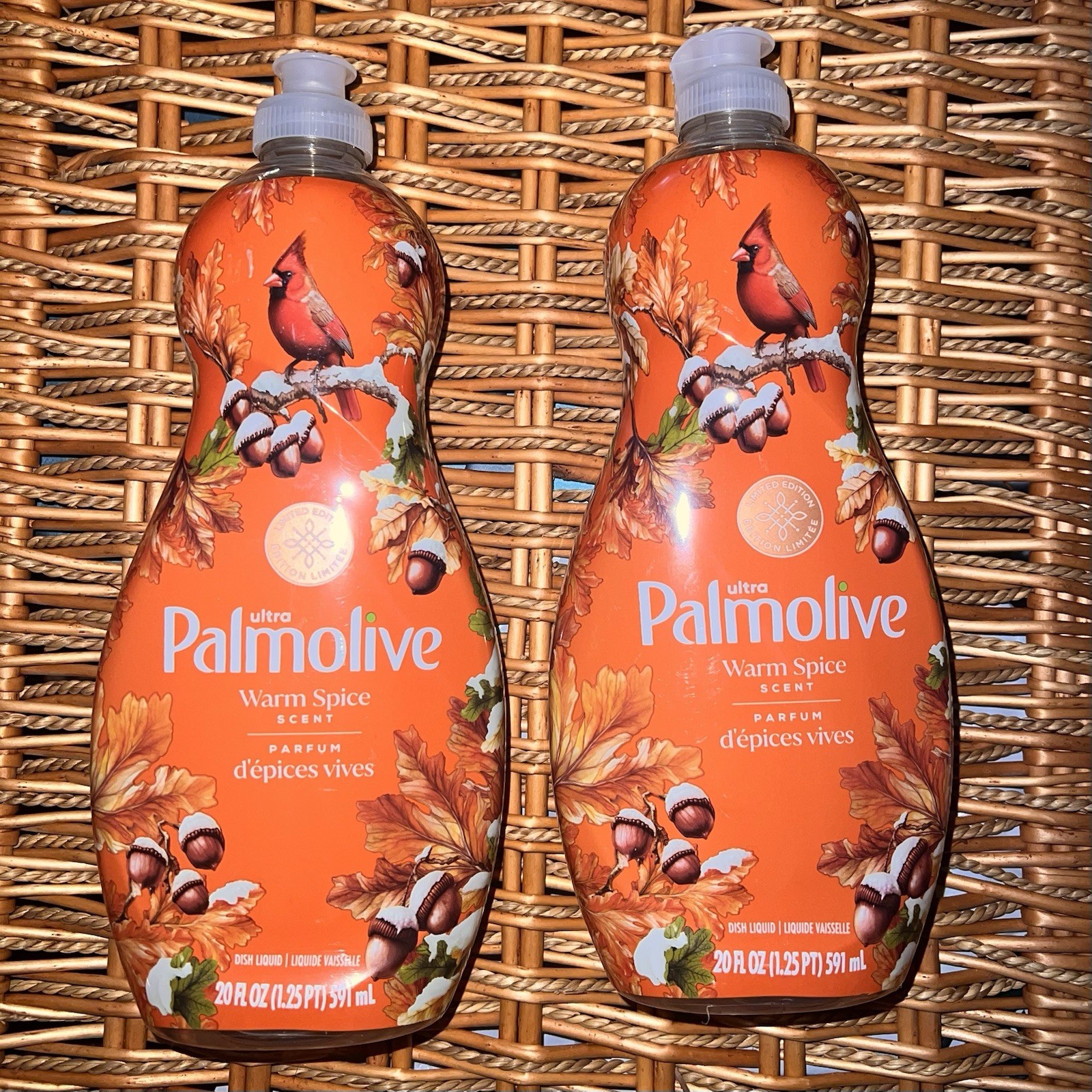 (2) Palmolive Ultra Dish Soap Warm Spice 20 fl oz Bottle Fall Scent Limited