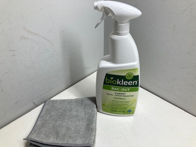 Biokleen Bac-Out Carpet Stain + Odor Remover Lime Essence 32 oz Spray w/ Cloth