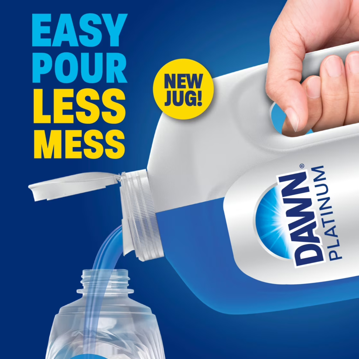 (4 Pack) Dawn Platinum, Refill Jug Dish Soap Fresh Rain, 51.5oz