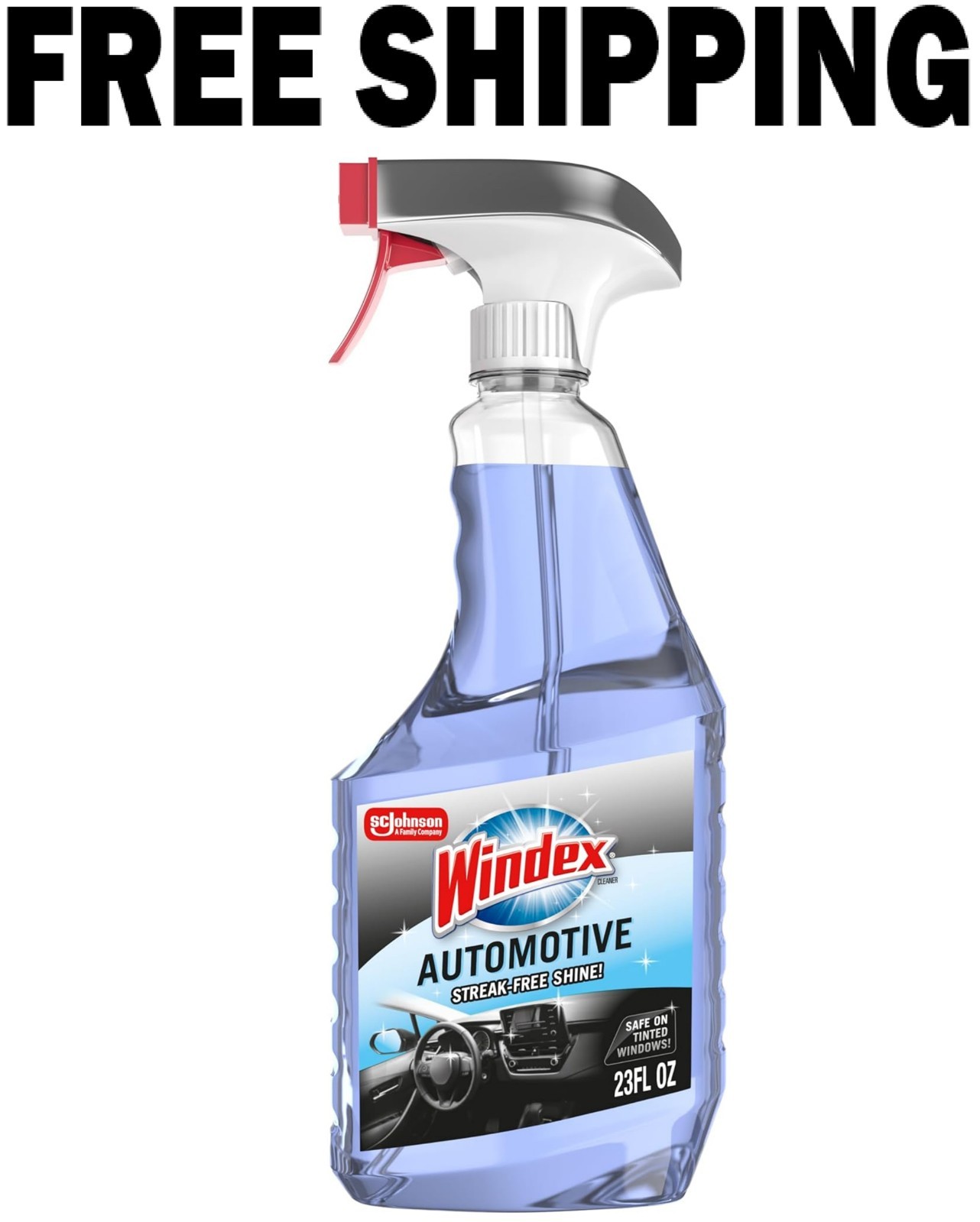 Windex Automotive Glass Cleaner 23oz Streak Free Shine for Car Windows & Mirrors