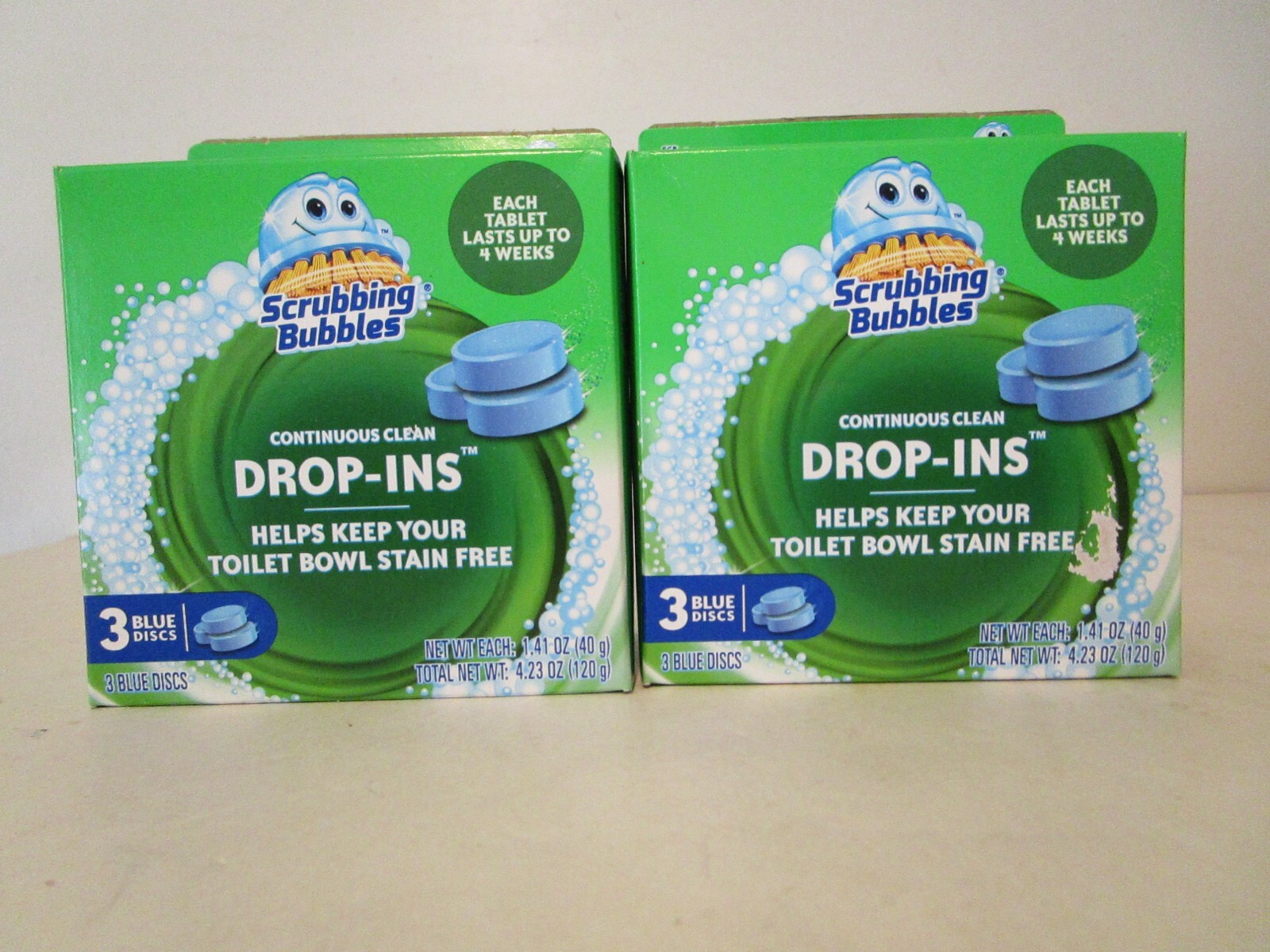 Scrubbing Bubbles Vanish Blue Drop-Ins Tablet For Toilet Bowls 2 ~ 3 Disc/Box =6