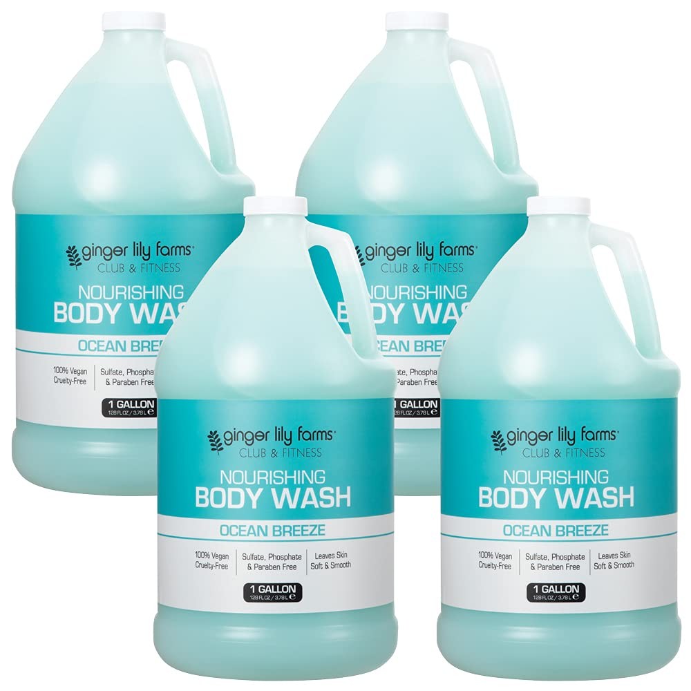 Ginger Lily Farms Club & Fitness Nourishing Body Wash, 100% Vegan & Cruelty-Fr