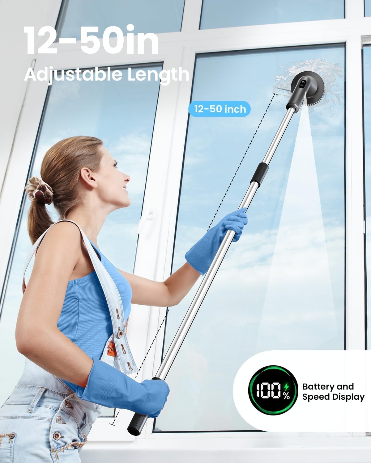Electric Spin Scrubber, 2026 Upgraded Cordless Cleaning Brush Bathroom Scrubb…