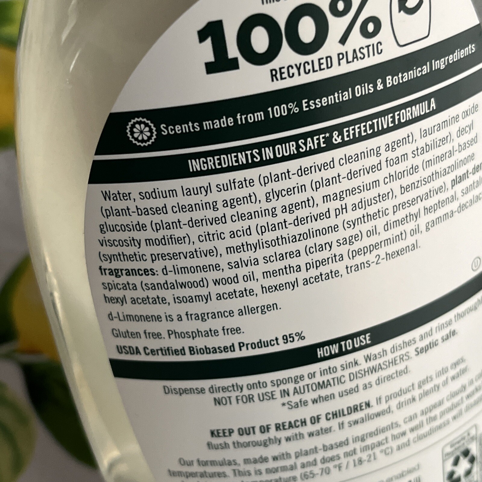 Seventh Generation SUMMER ORCHARD SCENT Dish Soap Powered By Plants 3 x 19fl.oz