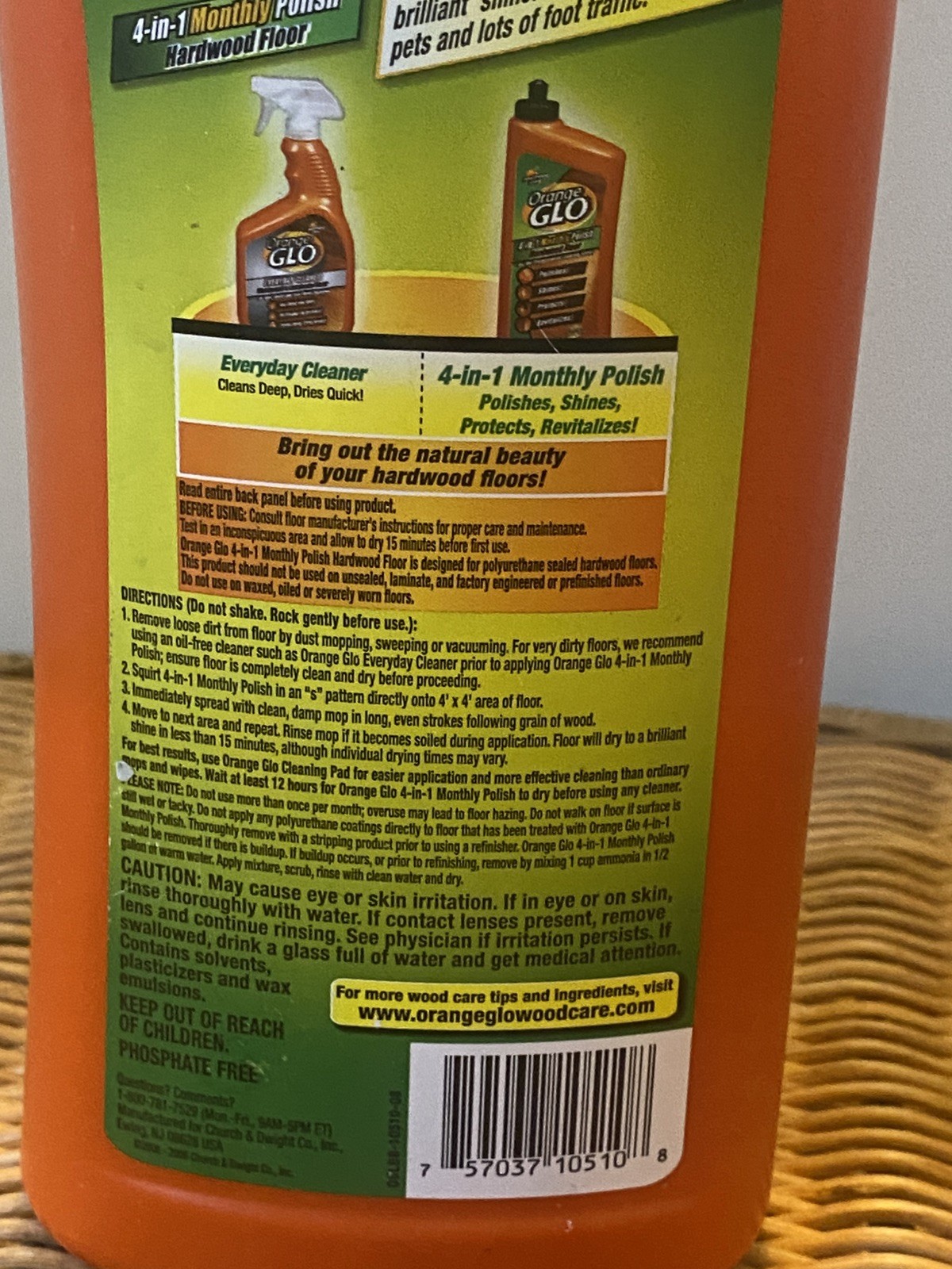 Orange Glo Hardwood Floor 4-in-1 Monthly Polish, 24 Oz see LEVEL 1/3 + Full